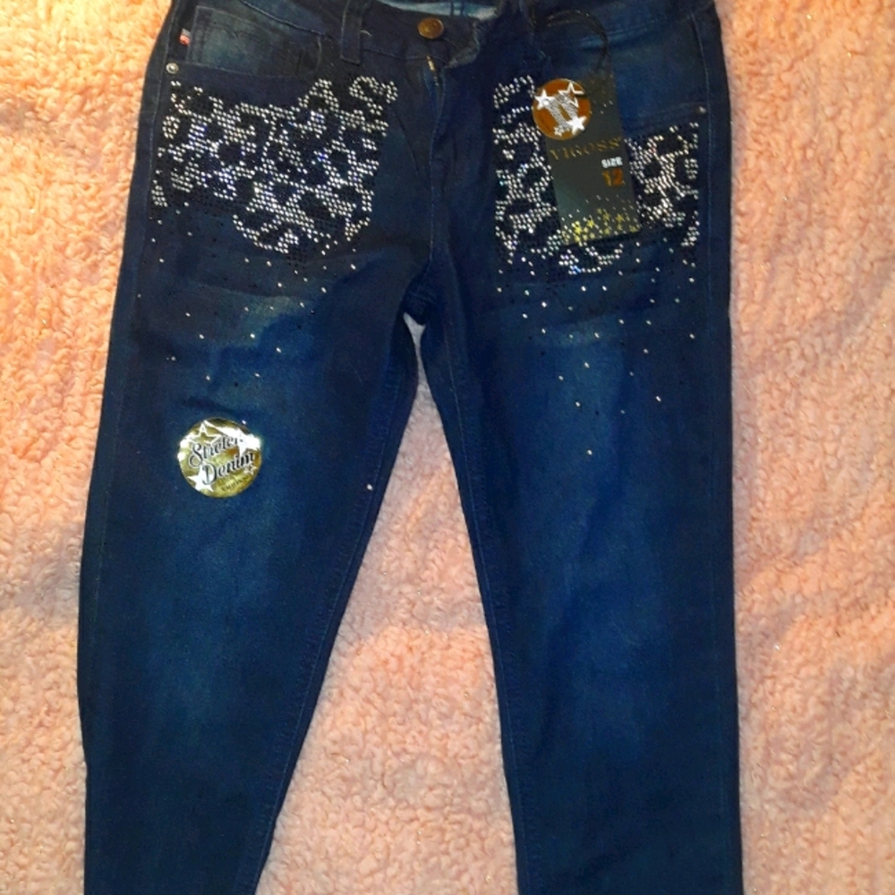 Dark navy blue Jean's